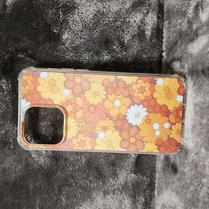 iPhone 14 Pro Max orange floral case